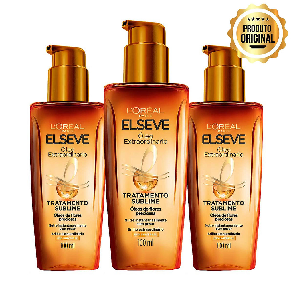 Óleo Elseve Extraordinário L'Oréal Paris Tratamento 100ml 1 Elseve Óleo Extraordinário Tratamento Sublime 100ml Loreal Paris
