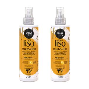 Kit Duplinha de Spray Defrizante Protetor Térmico Meu Liso Muito + Liso