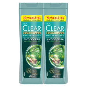 Kit 2 Shampoo Clear Anticaspa e Anticoceira Botanique Leve 400ml Pague 300ml