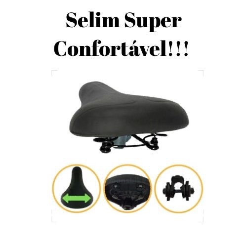 Selim Banco Bicicleta Estilo Kalf com 2 Molas e Courvin 1 ?? SELIM BANCO BICICLETA TIPO KALF 2 MOLAS - CONFORTO E DURABILIDADE!