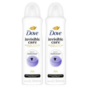 Kit 2 Desodorante Dove Invisible Care Anti Manchas Antitranspirante 72h Aerosol 150ml