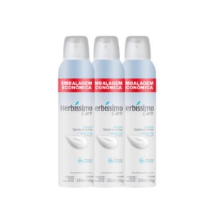 Kit Desodorante Aerossol Antitranspirante Herbissimo Care Sensitive 250ml - Embalagem Econômica (3 unidades)