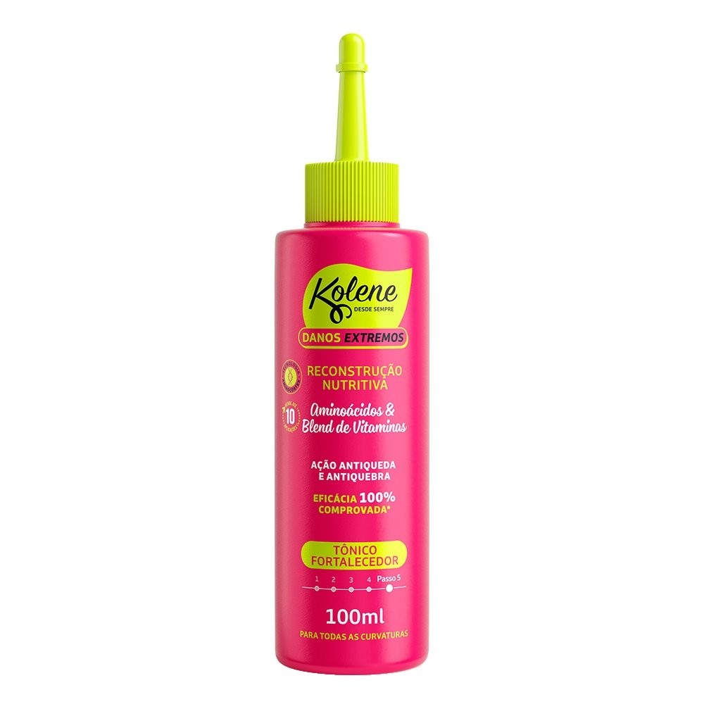 Tônico Kolene Danos Extremos 100ml 1 Tônico Fortalecedor Kolene Danos Extremos 100ml