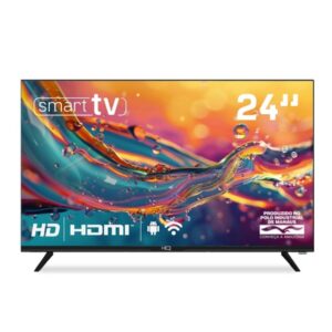 Smart TV HQ 24" HD Sistema Android Tela Sem Bordas