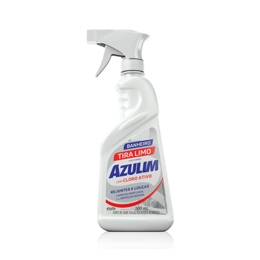 Tira Limo com Cloro Ativo Spray 500ml Azulim - Limpeza Profunda 1 Tira Limo com Cloro Ativo Spray 500ml Azulim