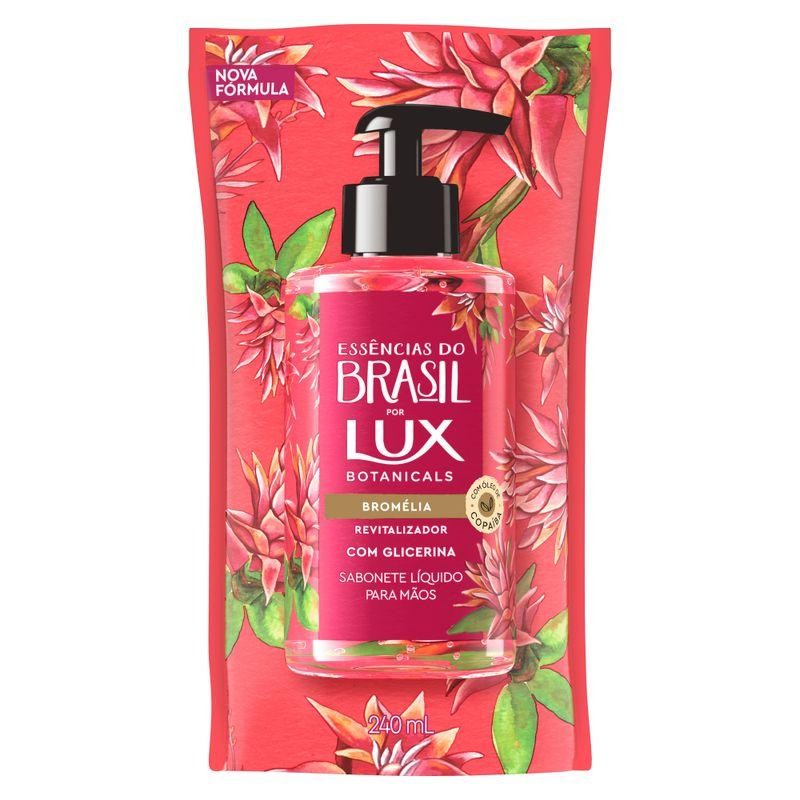 Refil Sabonete Líquido Lux Bromélia 240ml | Hidratação e Frescor 1 Refil Sabonete Líquido Lux Essências do Brasil Bromélia 240ml