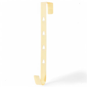 Gancho Suporte Para Guirlanda Dourado 30,5cm De Porta Natal Enfeite Natalino De Metal
