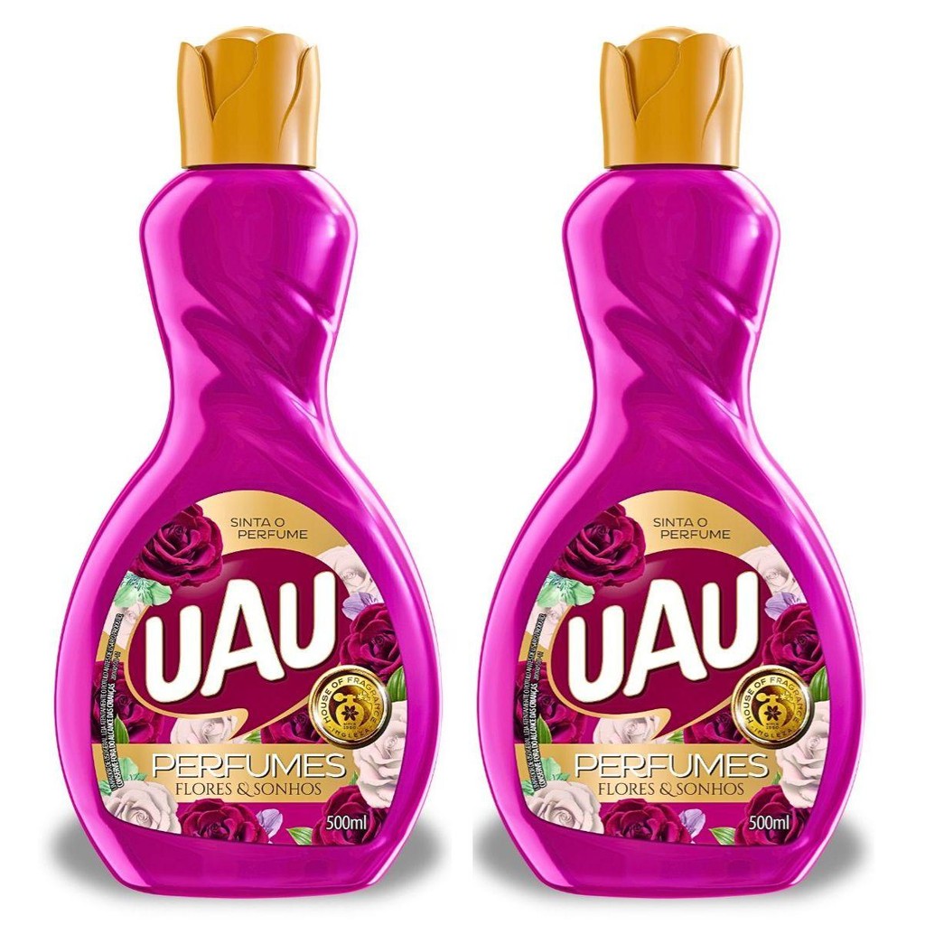 Kit 2 Limpadores Perfumados Uau Flores e Sonhos 500ml 1 Kit 2un Limpador Perfumado 500ml Uau Flores E Sonhos
