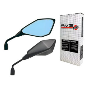 Retrovisor Kawasaki Z400 Fixo Honda Lente Convexa Azul Claro