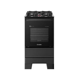 Fogão Esmaltec 4 Bocas Ideal Master Glass T4VFP Mesa de Vidro