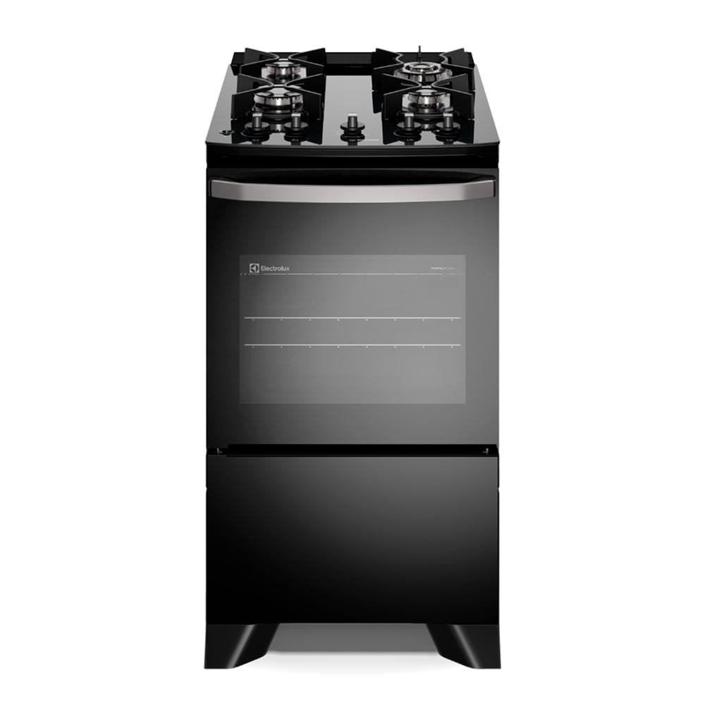 Fog?o Electrolux Efficient 4 Bocas Mesa Vidro Preto FE4GB 1 Fogão Electrolux Efficient 4 Bocas Mesa Vidro Preto FE4GB
