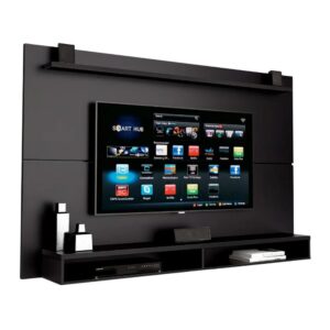 Painel Para TV Até 65 Polegadas Com Prateleira 1,80m Max Preto