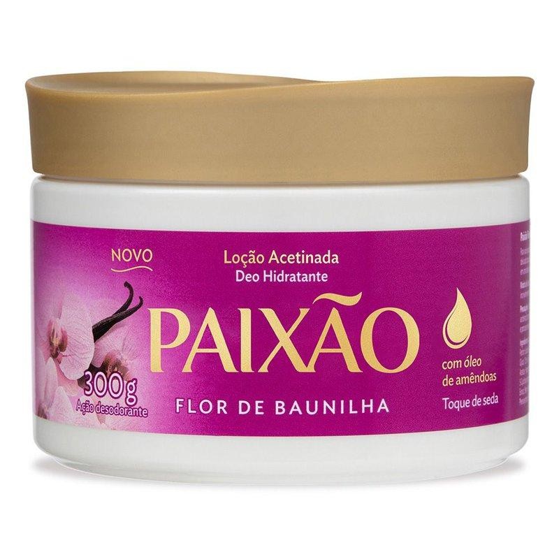 Lo??o Acetinada Deo Hidratante Paix?o Flor de Baunilha - Hidrata??o Profunda e Aroma Delicado 1 Loção Acetinada Deo Hidratante Paixão Flor de Baunilha - Hidratação Profunda e Aroma Delicado