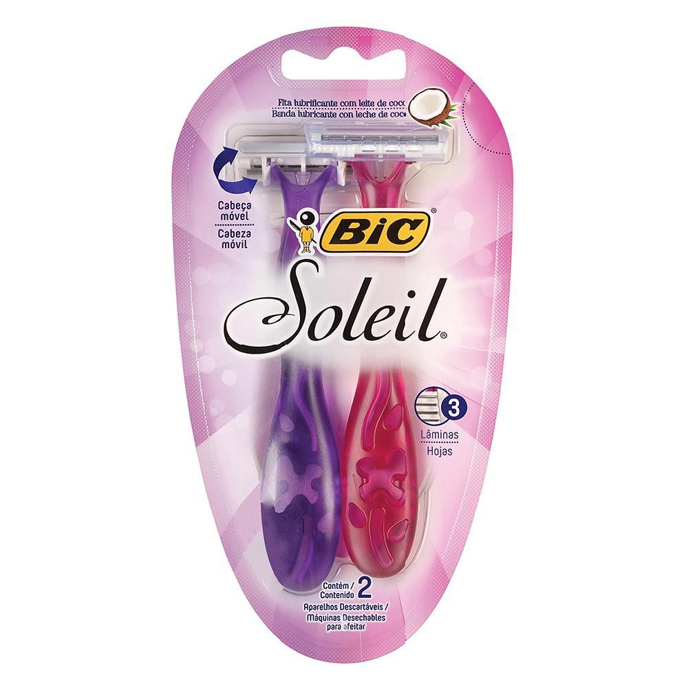 Bic Soleil Leite de Coco - 2 Aparelhos Depilat?rios 1 Aparelho Depilatorio Bic Soleil Leite De Coco 2 Unidades