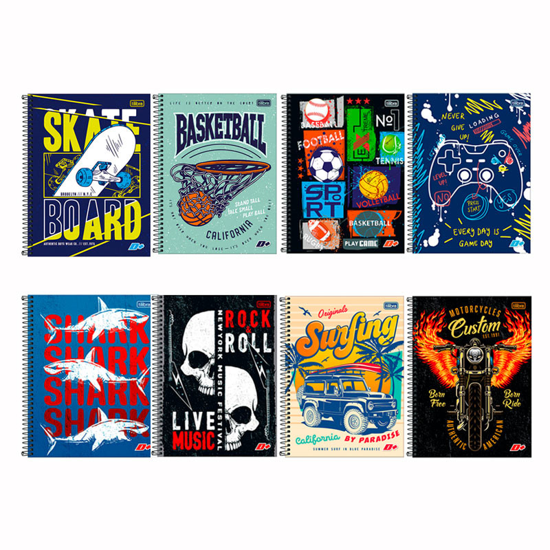 Caderno Universit?rio Tilibra D+ 10 Mat?rias Capa Dura 1 Caderno espiral capa dura universitário 10x1 200 folhas D Mais Masculino Tilibra