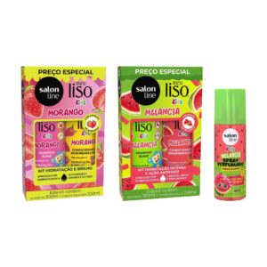 Combo Shampoo + Condicionador Meu Liso Kids com Spray Melancia 120ml