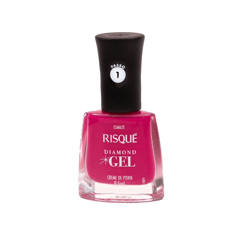 Esmalte Risqué Diamond Gel Rosa Pitaya - 9,5ml 1 Esmalte Risqué Diamond Gel Creme de Pitaya Rosa Cremoso