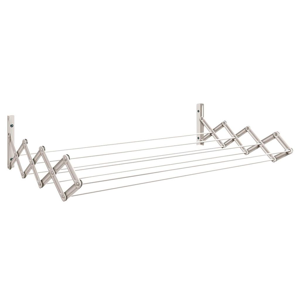 Varal de Parede Sanfonado 80cm A?o Secalux - Compacto e Resistente 1 Varal de Parede Sanfonado Aço 80cm - Secalux