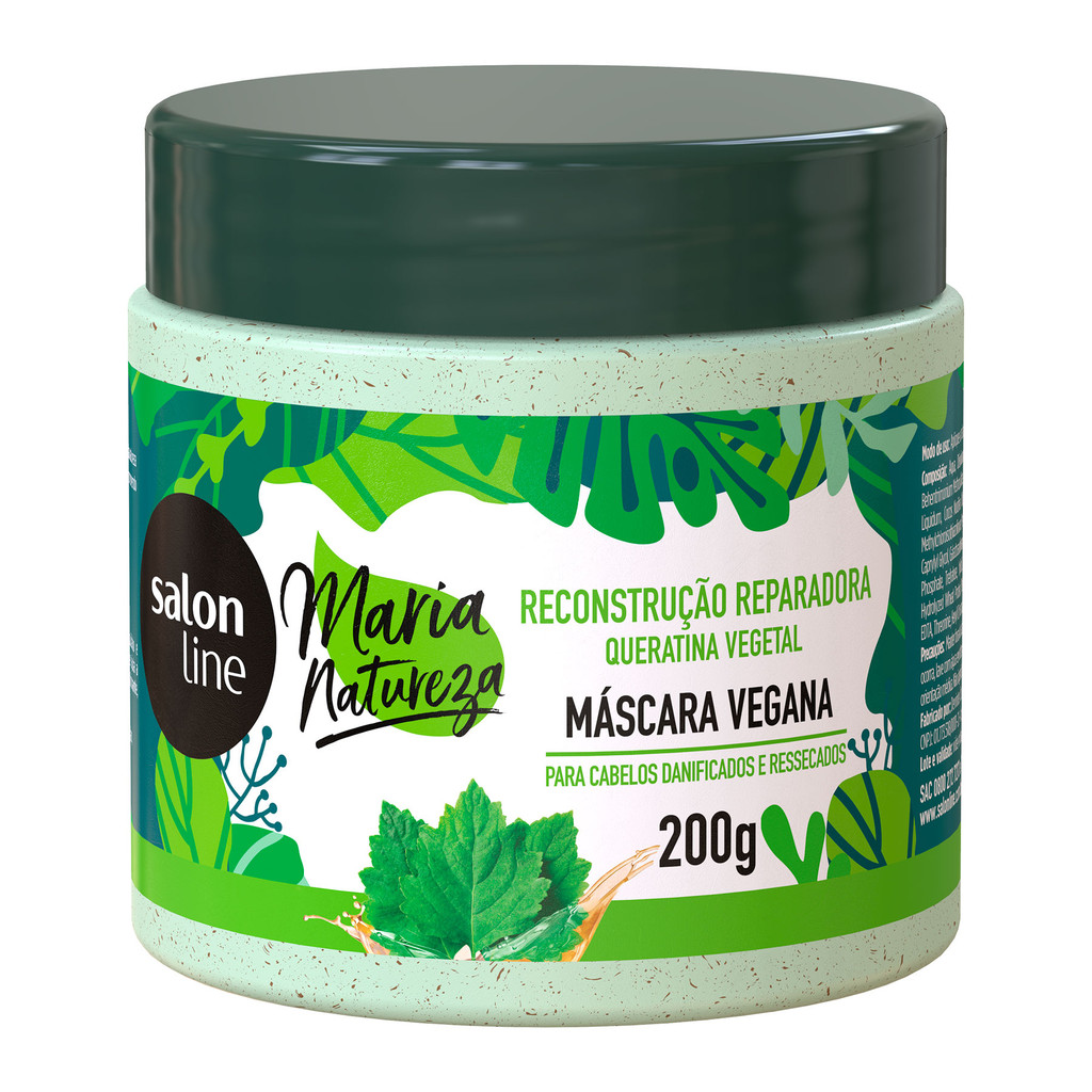 M?scara Reconstru??o Reparadora Maria Natureza - Salon Line 1 Máscara Maria Natureza Reconstrução Reparadora Salon Line 200g