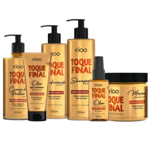 Kit Eico Toque Final Shampoo 515ml Condicionador 515ml Creme de Pentear 500ml Trio Hidratação
