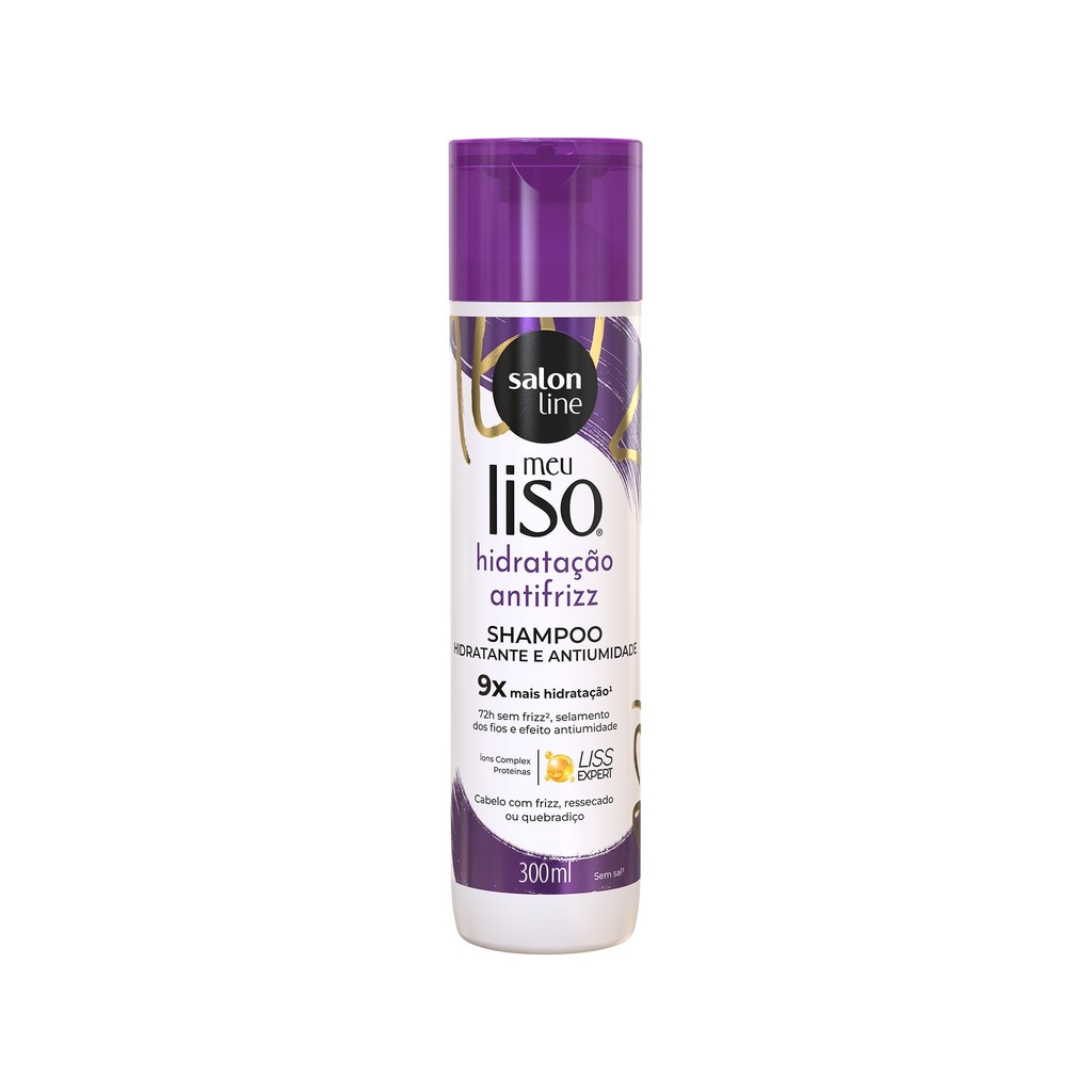 Shampoo Meu Liso Antifrizz 300ml - Controle Frizz, Brilho e Beleza! 1 Shampoo Meu Liso Antifrizz 300ml
