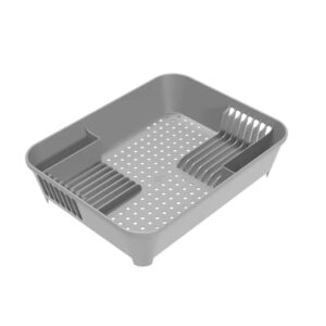 Escorredor de Louças 14 Pratos Coza Basic Cinza Frio Brinox - 10848/0499
