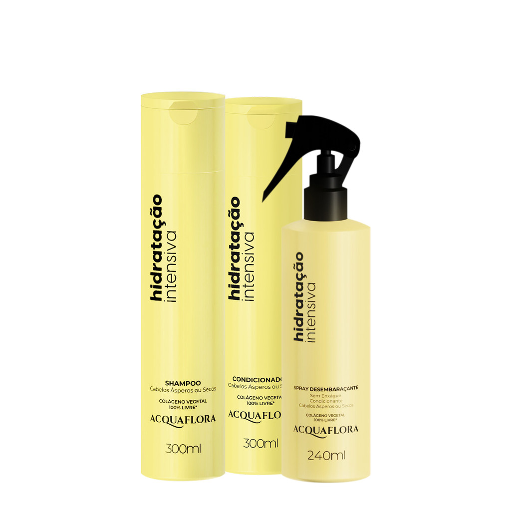 Kit Acquaflora Hidrata??o Intensiva Duo Leave-in 1 Kit Acquaflora Hidratação Intensiva Duo Leave-in (3 produtos)
