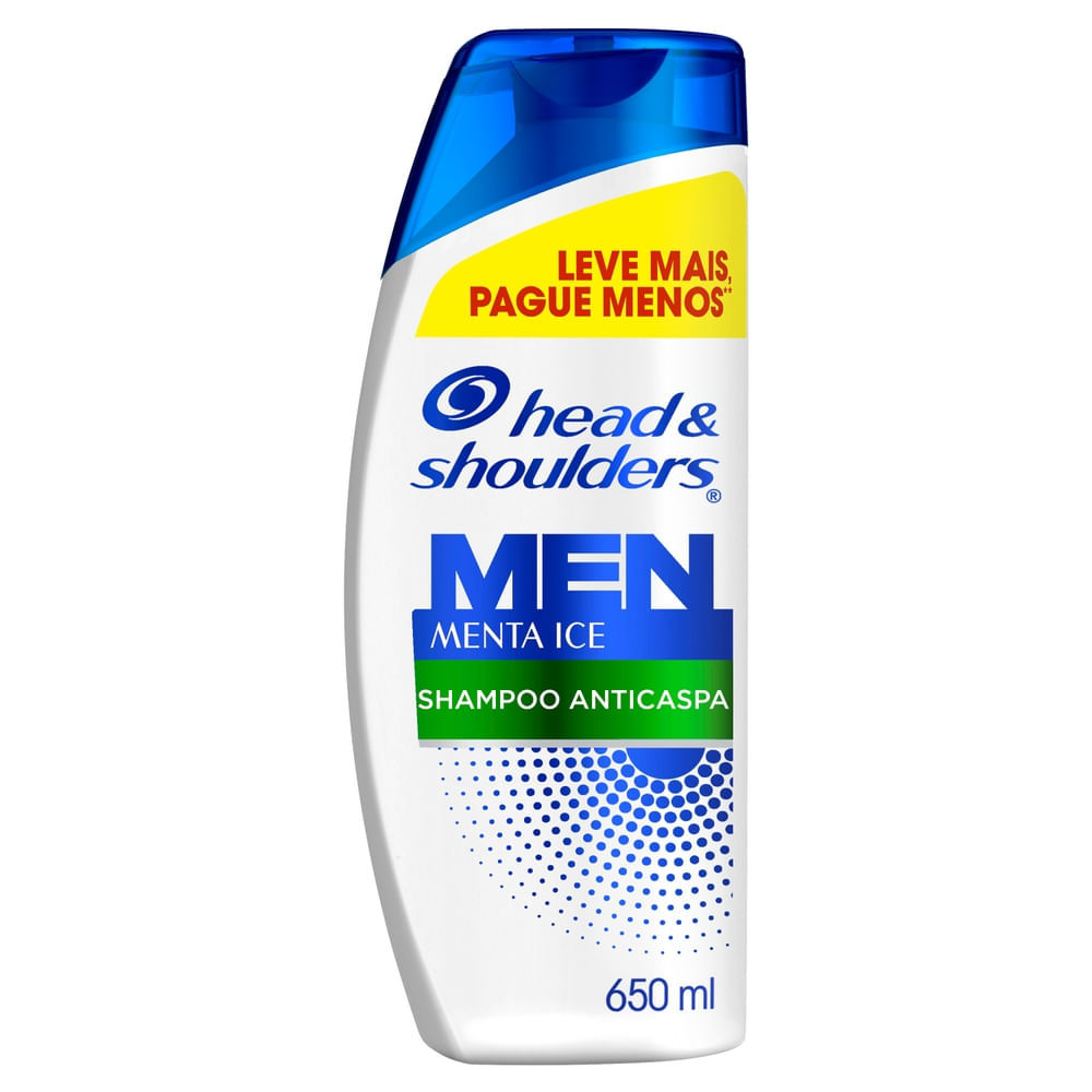 Shampoo Anticaspa Head & 1 Shampoo Anticaspa Head & Shoulders Menta Ice Leve Mais por Menos 650ml