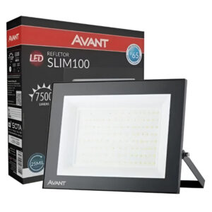 Refletor Led Slim 100w 11250lm 6500k Bivolt Ip65 Avant