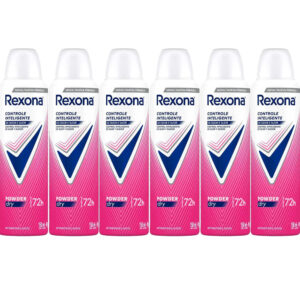 Kit Desodorante Aerosol Rexona Powder Dry 150ml - 6 Unidades