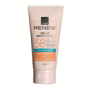 Protetor Solar Facial Tripla Proteção Avon Renew FPS 50 Loção Matte Hialurônico Cor Clara 1.0 40g