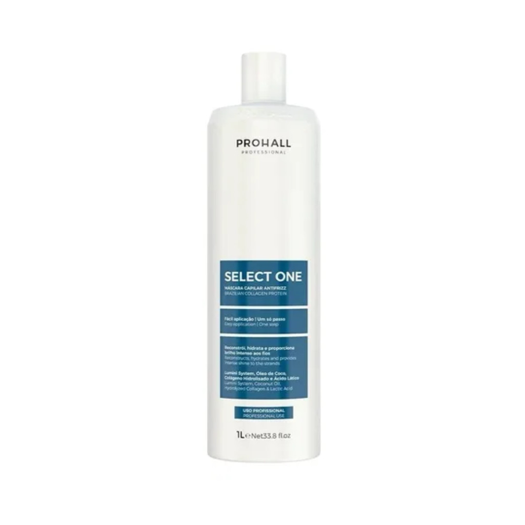 M?scara Antifrizz Select One 1L - Prohall 1 Máscara Capilar Antifrizz Select One Um Só Passo 1L - Prohall