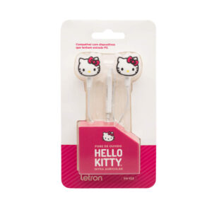 Fone de Ouvido Hello Kitty Letron Leonora com Microfone P3
