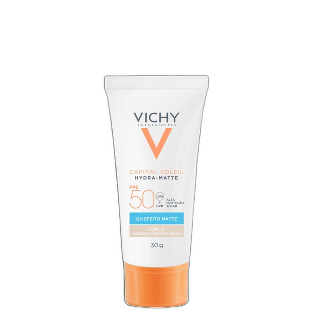 Protetor Solar Vichy Capital Soleil Hydra-Matte FPS 50 Cor 1.0 30g 1 Vichy Capital Soleil Hydra-Matte FPS 50 Cor 1.0 - Protetor Solar 30g
