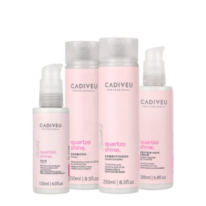 Kit Cadiveu Professional Quartzo Shine Shampoo Condicionador Balm e Protein Hair Cream (4 produtos)