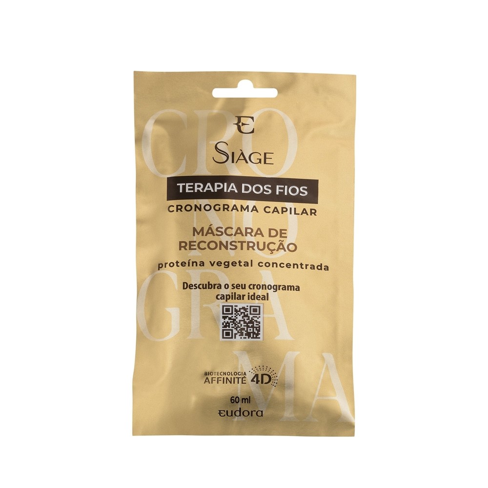 M?scara Reconstru??o Si?ge Eudora 60ml 1 Eudora Siàge Terapia dos Fios Reconstrução Máscara 60ml