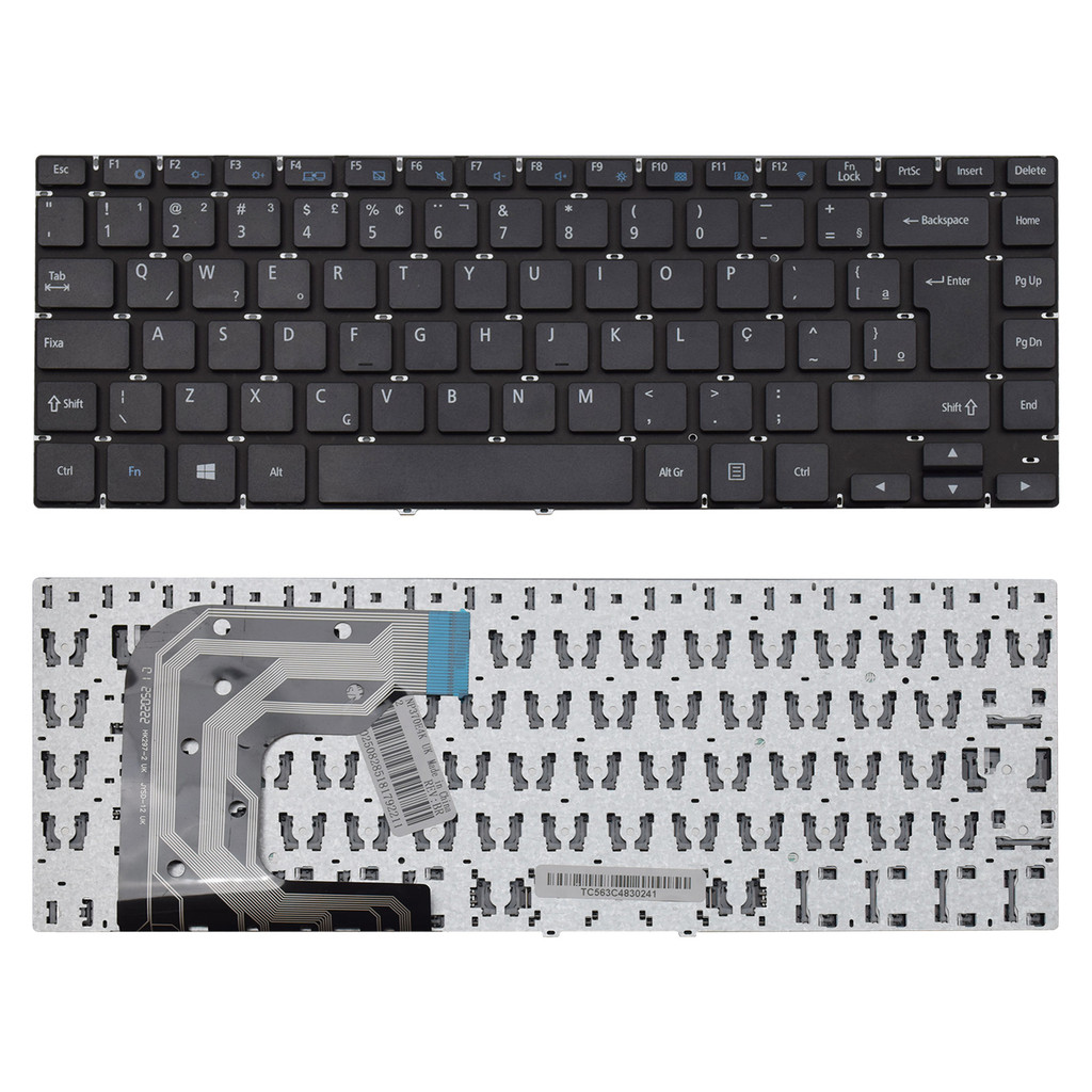 Teclado Notebook Samsung Ativ Book NP370E4K-KDABR ABNT2 Preto 1 Teclado para Notebook Samsung Ativ Book NP370E4K-KDABR