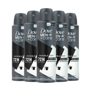 Kit Desodorante Aerosol Dove Men Invisible 150ml - 5 unidades