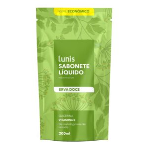 SABONETE LÍQUIDO LUNIS ERVA DOCE 200ML REFIL
