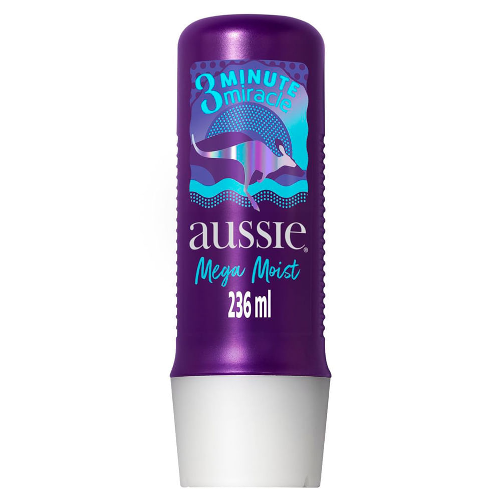 Aussie Mega Moist 3 Minute Miracle - Hidrata??o Profunda 236ml 1 Tratamento Aussie Mega Moist 3 Minute Miracle Super Hidratação 236ml