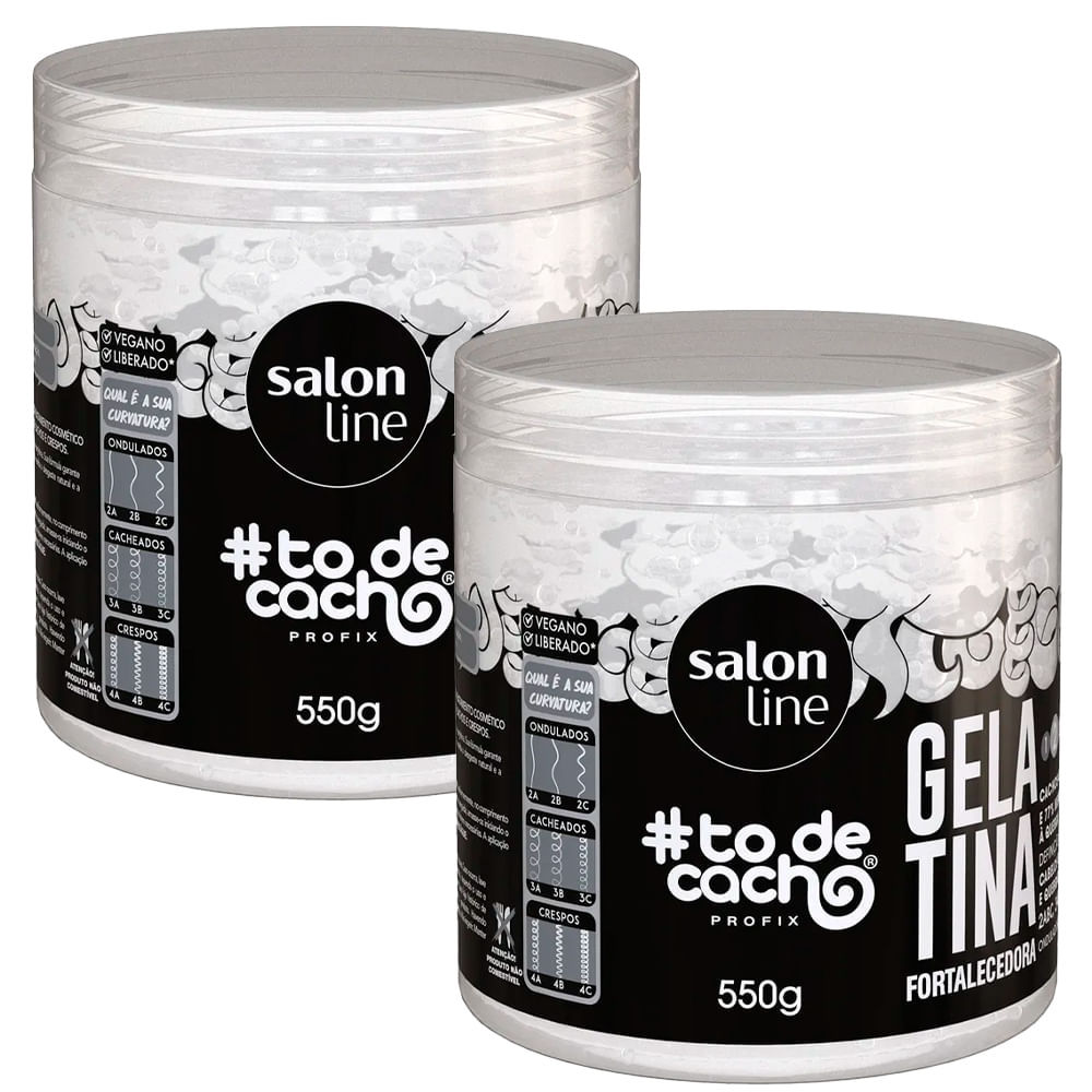 Kit Gelatina Salon Line #Todecacho Fortalecedora - 2 Unidades 1 Kit Gelatina Salon Line #Todecacho Fortalecedora 550G - 2 Unidades