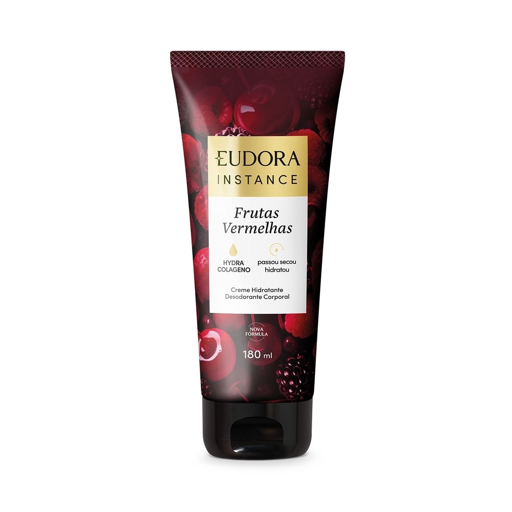 Creme Hidratante Desodorante Instance Frutas Vermelhas 180ml Eudora 1 Eudora Instance Creme Hidratante Desodorante Corporal Frutas Vermelhas 180ml