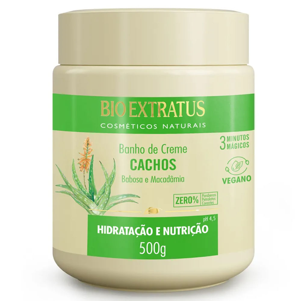 Banho de Creme Cachos Bio Extratus 500g - Hidrata??o Profunda 1 Banho De Creme Bio Extratus Cachos 500g