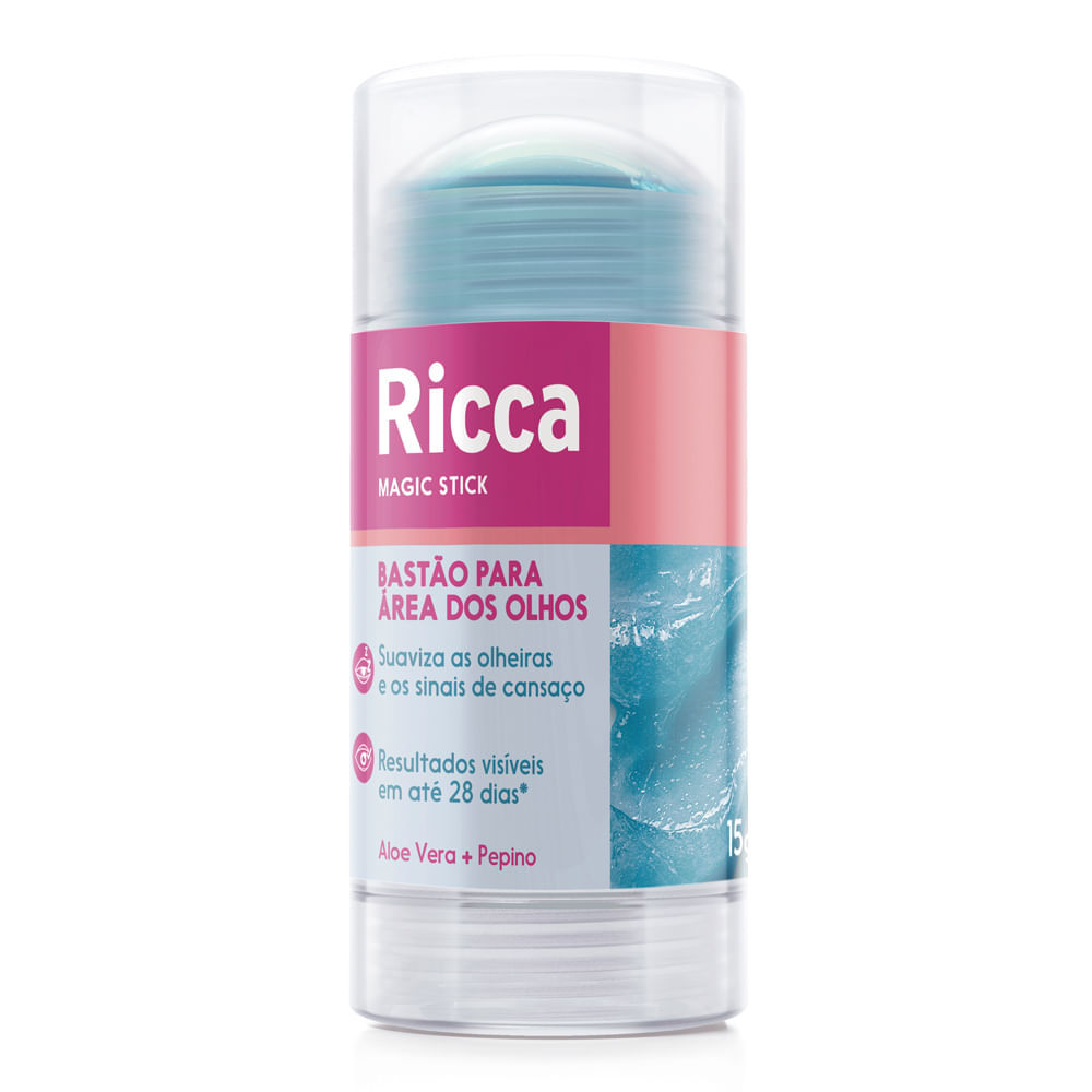 Bast?o para ?rea dos Olhos Ricca Aloe Bela! Pepino e Aloe 15g 1 Bastão para área dos olhos Ricca Aloe Bela! Pepino e Aloe Vera 15g