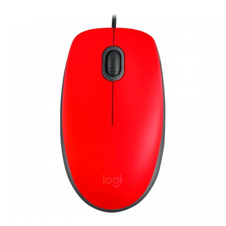 Mouse Silencioso Logitech M110 USB 1000 DPI Vermelho 1 Mouse Logitech M110 Silent, 1000DPI, 3 Botoes, Vermelho, 910-006755