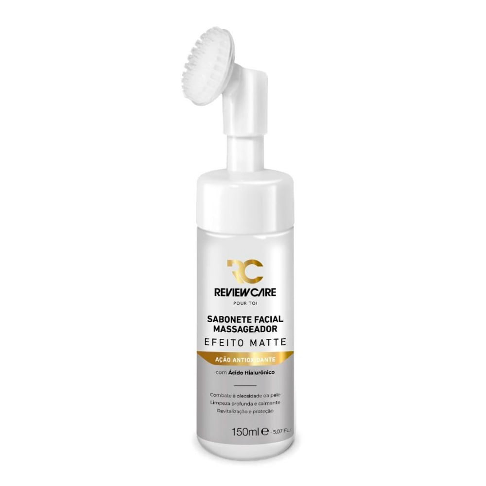 Sabonete Facial Massageador Review Care - Efeito Matte, Antioxidante e Pele Radiante 1 Sabonete Facial Massageador Review Care Efeito Matte Ação Antioxidante 150ml