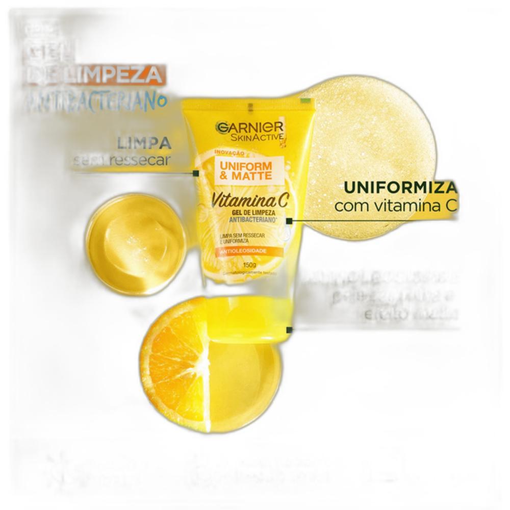 Gel de Limpeza Facial Vitamina C - Garnier SkinActive 150ml 1 Garnier SkinActive Uniform & Matte Vitamina C - Gel de Limpeza Facial Antibacteriano 150ml