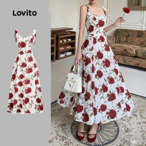 Lovito Vestido de Festa com Zíper Vestido Primavera/verão para Mulheres L171ED237