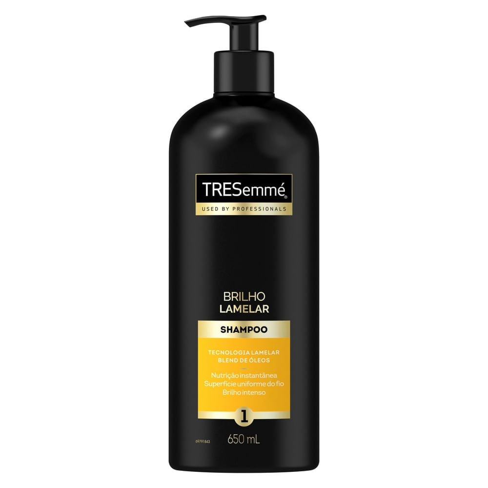 Shampoo TRESemmé Brilho Lamelar 650ml - Cabelos Radiantes 1 Shampoo TRESemmé Brilho Lamelar 650ml