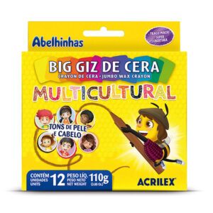 Gizão de cera Big Multicultural 12 cores 09122 Acrilex